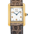 Cartier Vermeil Tank W1008354 Quartz Gold Plated Silver Women's Watch 20x28mm