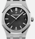 Audemars Piguet Royal Oak 15500ST Auto SS Black Dial W/Card Men's Watch 41mm
