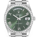 Rolex Day-Date 228349 Complete MINT 2024 Olive Green Dial Mens Watch 40mm