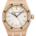 Audemars Piguet Royal Oak 15551OR Automatic 18k Rose Gold Silver Dial Watch 37mm