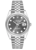 Rolex DateJust 126334 12/2024 Complete Grey Diamond Dial Auto Men's Watch 41mm