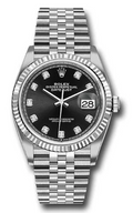 Rolex DateJust 126334 12/2024 Complete Black Diamond Dial Auto Men's Watch 41mm