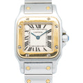 Cartier Santos Galbee 1567 W20012C4 Complete YG Two Tone Cream Dial Ladies 24mm