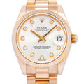 Rolex Datejust 178275 18k Rose Gold President Factory Silver DIamond Watch 31mm