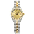 Rolex Date 6917 Two Tone Yellow Jubilee Auto Champagne Dial Ladies Watch 26mm