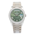 Rolex Day-Date 228349 2024 Complete MINT Factory Diamond Olive Green Dial 40mm