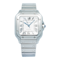 Cartier Santos WSSA0029 Automatic Stainless White Dial Midsize Unisex Watch 35mm
