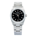 Rolex Oyster Perpetual 77080 SS Automatic Black Dial Women's Watch 31mm
