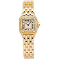 Cartier Panthere 866911  18KYG Double Row Diamond Bezel Quartz Ladies Watch 22mm