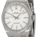 Rolex Oyster Perpetual 114300 Auto SS White Dial 2019 papers Men's Watch 39mm