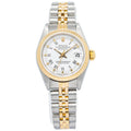 Rolex DateJust 69173 Jubilee 18K Two Tone YG White Dial Auto Ladies Watch 26mm