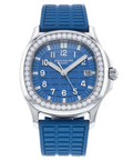 Patek Philippe Aquanaut 5067A-022 SS Auto Factory Diamond Blue Dial Ladies 36mm