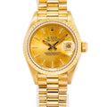 Rolex Datejust 6917 President 18k Yellow Gold Champagne Dial Auto Watch 26mm
