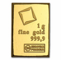 Essayeur Fondeur 1 Gram Gold Bar - Valcambi Suisse .9999 Fine Gold