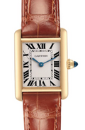 Cartier Tank Louis W1529856 2023 Card 18k YG White Dial Quartz Ladies Watch 22mm