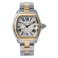 Cartier Roadster W62031Y4 2016 Card 18k YG Silver Dial Auto Men's Watch 38mm