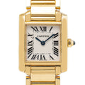 Cartier Tank Francaise 2385 W50002N2 18K YG White Dial Quartz Ladies 20x25mm