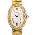 Cartier Baignoire 1954 W1506056 Quartz 18k YG Ivory Dial Women's Watch 22mm