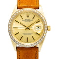 Rolex 1503 Date 14k Yellow Gold Automatic Champagne Dial Unisex Watch 34mm