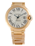Cartier Ballon Bleu 3002 W6900322 18k Yellow Gold Silver Dial Auto Women's 36mm
