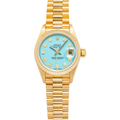 Rolex DateJust 79178 Automatic 18k YG Turquoise Stone Dial Women's Watch 26mm