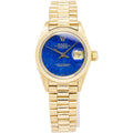 Rolex Datejust 6917 President 18k YG Lapis Blue Dial Automatic Ladies Watch 26mm