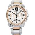 Cartier Calibre de Chronograph 3578 W7100042 Rose Gold Two Tone Auto Men's 42mm