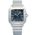 Cartier Santos 4072 WSSA0013 Auto Stainless Steel Blue Dial Men's Watch 38mm