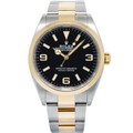 Rolex Explorer 124273 2022 Card 18K YG Two Tone Black Dial Auto Men's Watch 36mm