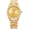Rolex DateJust 6824 Auto 18k YG President champagne Dial Women's Watch 31mm