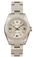 Rolex Oyster Perpetual 176234 SS 18k White Gold Silver Dial Auto Women's 26mm