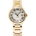 Cartier Ballon Bleu 3002 W6900322 18k Yellow Gold Silver Dial Auto Women's 36mm