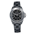 Chanel J12 H5695 Ceramic Black Arabic Numeral Dial Quartz Ladies Watch 34mm