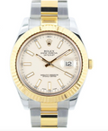 Rolex Datejust II 116333 18k YG Two Tone Ivory Dial Automatic Men's Watch 41mm