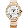 Cartier Ballon Bleu 3003 W69004Z2 Aftermarket Diamond Bezel Automatic Watch 36mm