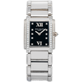 Patek Philippe Twenty-4 4910/20 W/Archive Diamond Bezel Black Dial Quartz 25mm