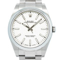 Rolex Oyster Perpetual 114300 Auto SS White Dial 2019 Card Men's Watch 39mm