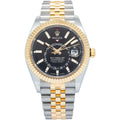 Rolex Sky-Dweller 336933 18k YG Two Tone Black Dial Automatic Men's Watch 42mm