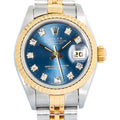 Rolex Datejust 69173 Jubilee 18k YG Factory Diamond Dial Auto Ladies Watch 26mm