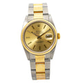 Rolex Datejust 16233 Oyster 18K Two Tone Automatic Men Watch Champagne Dial 36mm
