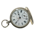 Patent Lever 11230 Vintage Pocket Watch Silver White Dial 38mm AS-IS