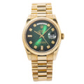 Rolex Day-Date 118238 18k Gold President NEW Green Ombre Diamond Dial Watch 36mm
