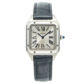 Cartier Santos Dumont 4213 WSSA0023 MINT Steel Roman Silver Quartz Watch 28x38mm