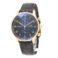 IWC Portuguese Chronograph IW371415 18k Rose Gold Automatic Watch 41mm 2009 Card