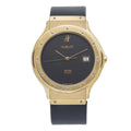 Hublot Classic MDM 1521.3 18k Yellow Gold Matte Black Dial Quartz Watch 36mm