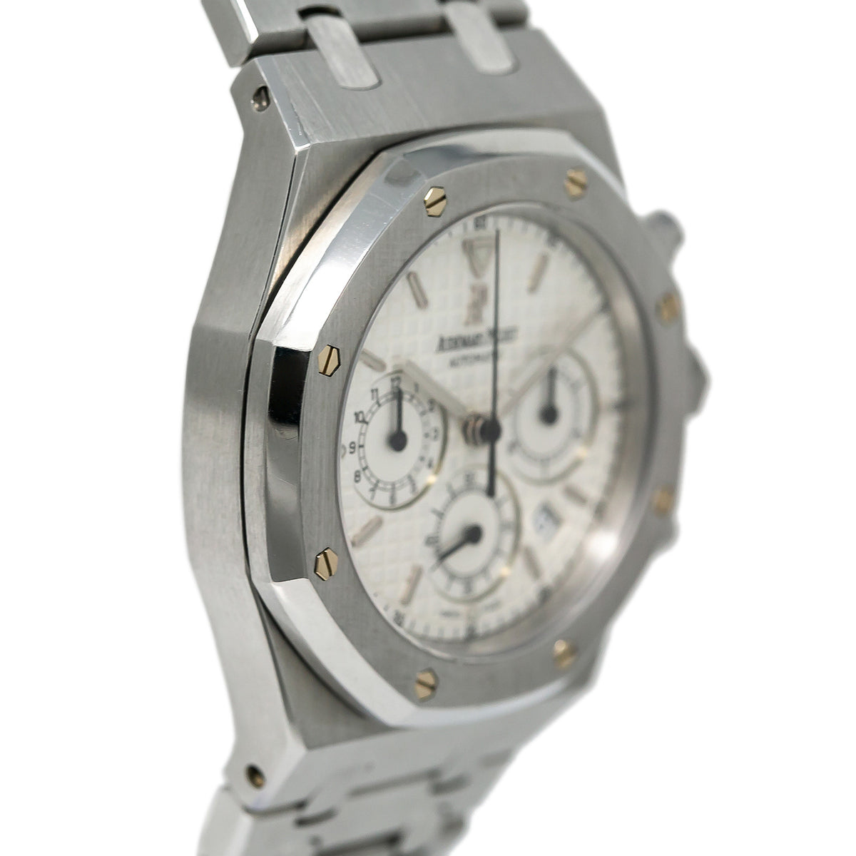 Audemars Piguet Royal Oak 25860ST MINT Steel Chronograph White Dial Watch 39mm