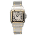Cartier Santos 187901 Two Tone Roman Blue Hands Quartz Unisex Watch 29mm