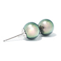 Mikimoto 1893 Multi Black South Sea Pearl 18k White Gold Earrings AS-IS