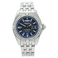 Breitling Windrider Cockpit A49350 Black Dial Steel Factory Diamonds Watch 41mm