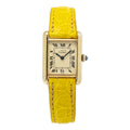 Cartier Tank VINTAGE Yellow Gold Plated Roman Cream Dial Manual Watch 21x28mm